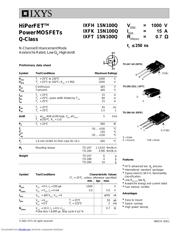 IXFH15N100Q datasheet.datasheet_page 1