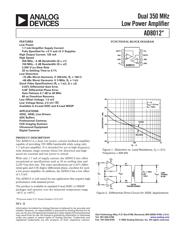 AD8012 Datenblatt PDF