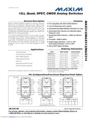 MAX314 数据规格书 1