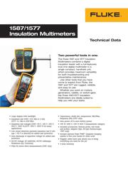 FLUKE 1587/I400 数据规格书 1