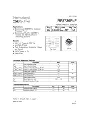 IRF8736TRPBF 数据手册