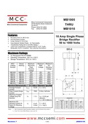 MB1010 Datenblatt PDF