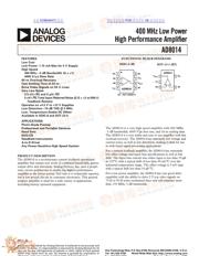 AD8014 datasheet.datasheet_page 1