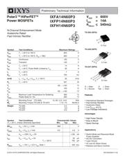 IXFP14N60P3 数据规格书 1