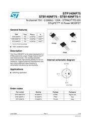 P140NF75 datasheet.datasheet_page 1