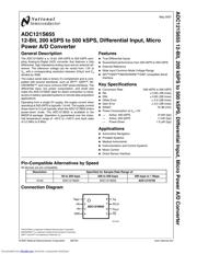 ADC121S655CIMMX/NOPB 数据规格书 1