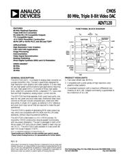 ADV7120KSTZ50 数据规格书 1