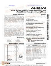 MAX9750 数据规格书 1