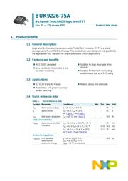 BUK9226-75A,118 Datenblatt PDF