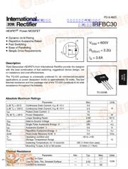 IRFBC30 Datenblatt PDF