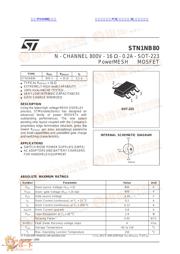 STN1NB80 数据规格书 1