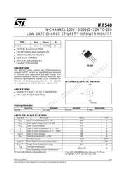 IRF540 datasheet.datasheet_page 1