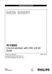 PCF8583P 数据规格书 1