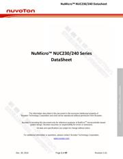 NUC230SE3AE datasheet.datasheet_page 1