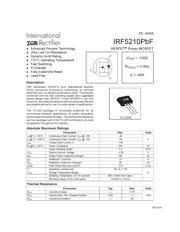 IRF5210PBF 数据规格书 1