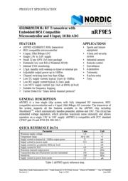 NRF905 Datenblatt PDF