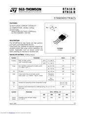 BTB16-700B 数据规格书 1