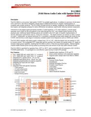 WAU8822YG 数据规格书 1