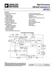 ADF7025BCPZ-RL 数据规格书 1