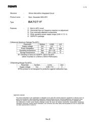 BA7071FE2 数据规格书 1