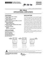 OPA452 Datenblatt PDF