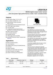 LIS331DLHTR Datenblatt PDF