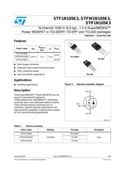 STFW1N105K3 datasheet.datasheet_page 1