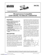 DAC811JU/1KE4 数据规格书 1