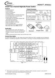 BTS611L1E3128A 数据规格书 1