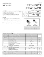 IRFS4127PBF 数据规格书 1