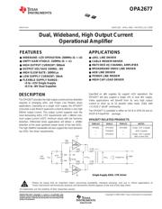 OPA2677 Datenblatt PDF