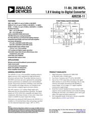 AD9230BCPZ11-200 Datenblatt PDF