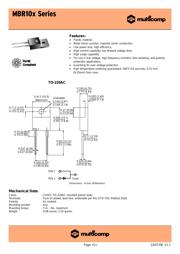 MBR10150 Datenblatt PDF