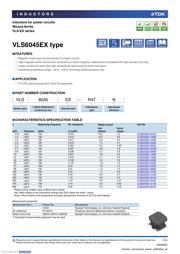 VLS6045EX-4R7M 数据规格书 1