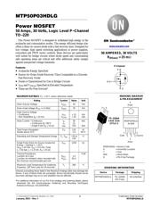 MTP50P03HDL 数据规格书 1