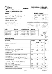 SPB20N60C2 datasheet.datasheet_page 1