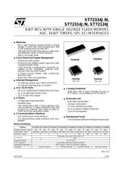 ST72C334J4T6 datasheet.datasheet_page 1