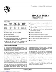 Z86E8316PSC datasheet.datasheet_page 1