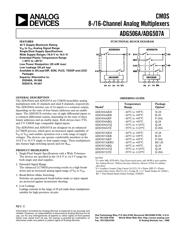 ADG507AKRUZ Datenblatt PDF