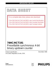 74HC191D,652 Datenblatt PDF
