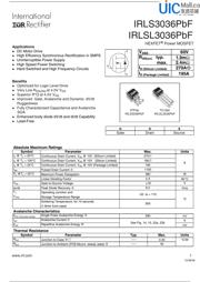 IRLS3036 数据规格书 1