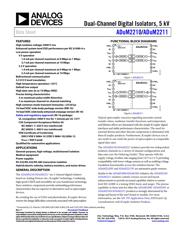 ADUM2211WSRWZ-RL 数据规格书 1