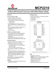 MCP2210-I/SO Datenblatt PDF