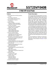 SST25VF040B-50-4I-S2AF-T 数据规格书 1