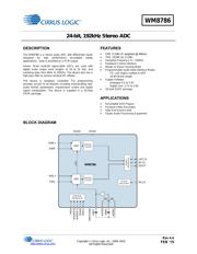 WM8805GEDS/V Datenblatt PDF