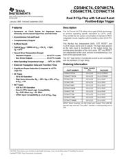 CD74HC74E Datenblatt PDF