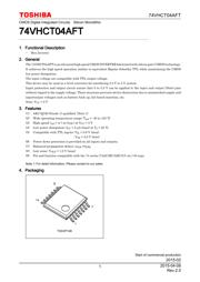74VHCT04AFT 数据规格书 1