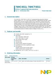 74HC4511D,652 Datenblatt PDF