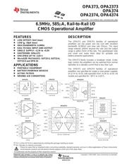 OPA373AIDBVT 数据规格书 1