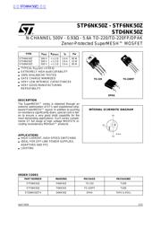 STD6NK50Z 数据规格书 1